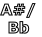 A#/
Bb
